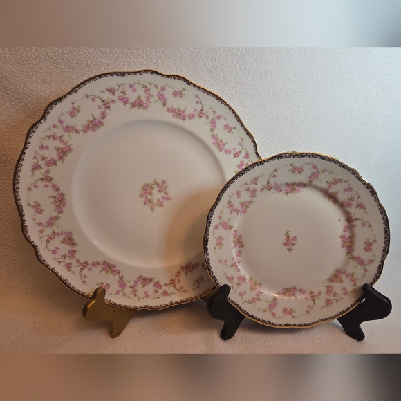 Schumann Other - Vintage The Orginal Bridal Rose Dinner Plate Set with Gold Trim